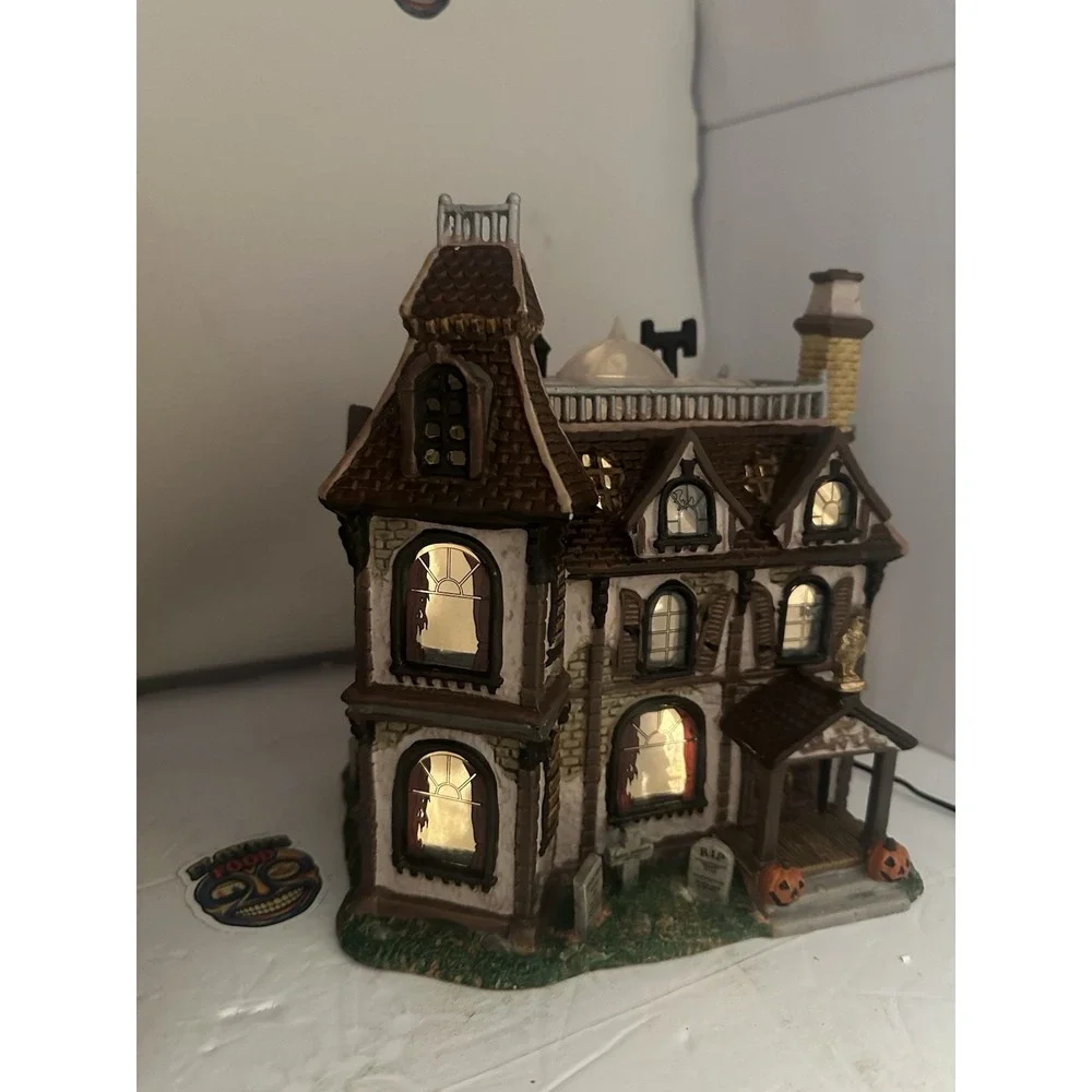 2002 Lemax Alford Mansion Spooky Town Halloween Village House Spookside Estates